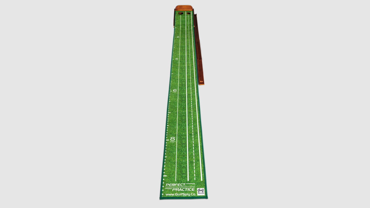 Perfect Practice Golf Putting Mat - Standard Edition + Putter Stand Bundle -  As Used By Dustin Johnson