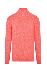 Reflo Purus 1/4 Zip Tech Golf Midlayer - Red Coral Marl