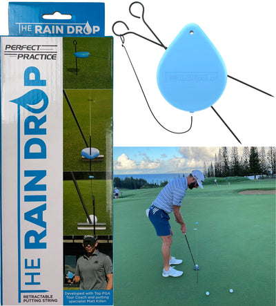 Perfect Practice Golf Raindrop Retractable Putting String - As Used By Dustin Johnson