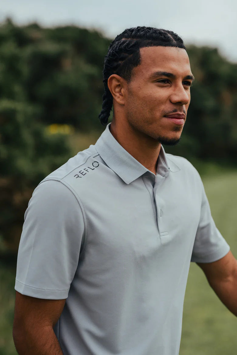 Reflo Bohai Recycled Performance Golf Polo Shirt - Rock Grey