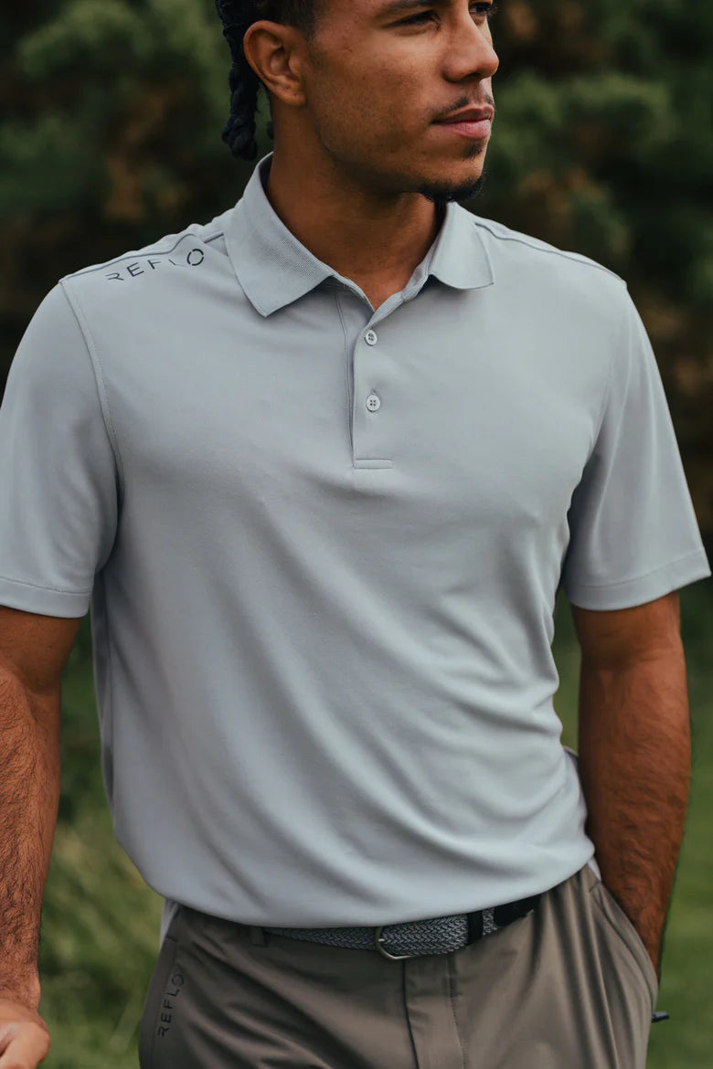 Reflo Bohai Recycled Performance Golf Polo Shirt - Rock Grey