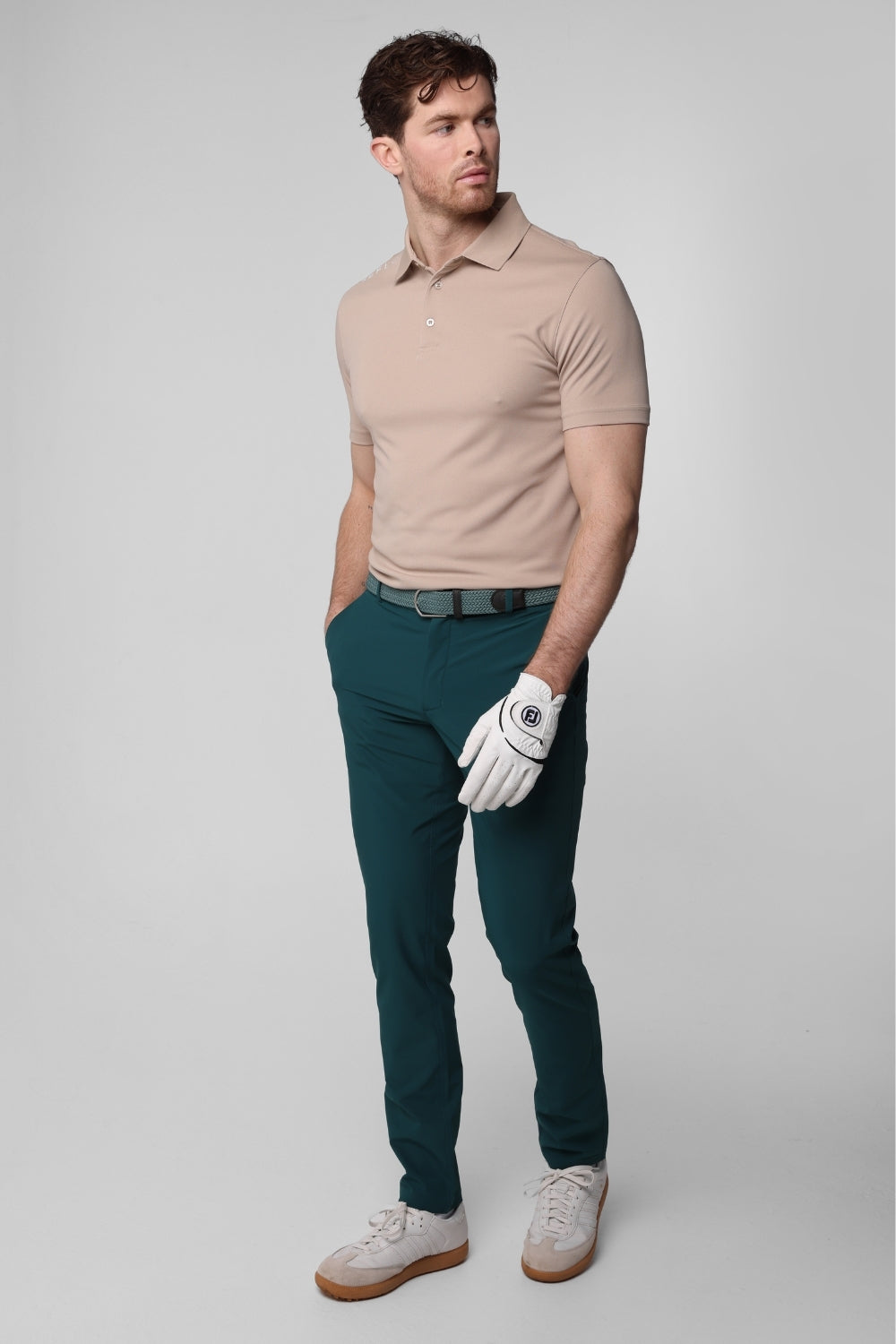 Reflo Sindra 2.0 Performance Stretch Tapered Golf Trousers - Warm Green