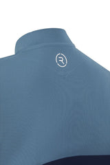 Reflo Tobol Blade Collar Zip Neck Performance Golf Polo Shirt - Coronet Blue / Medieval Blue