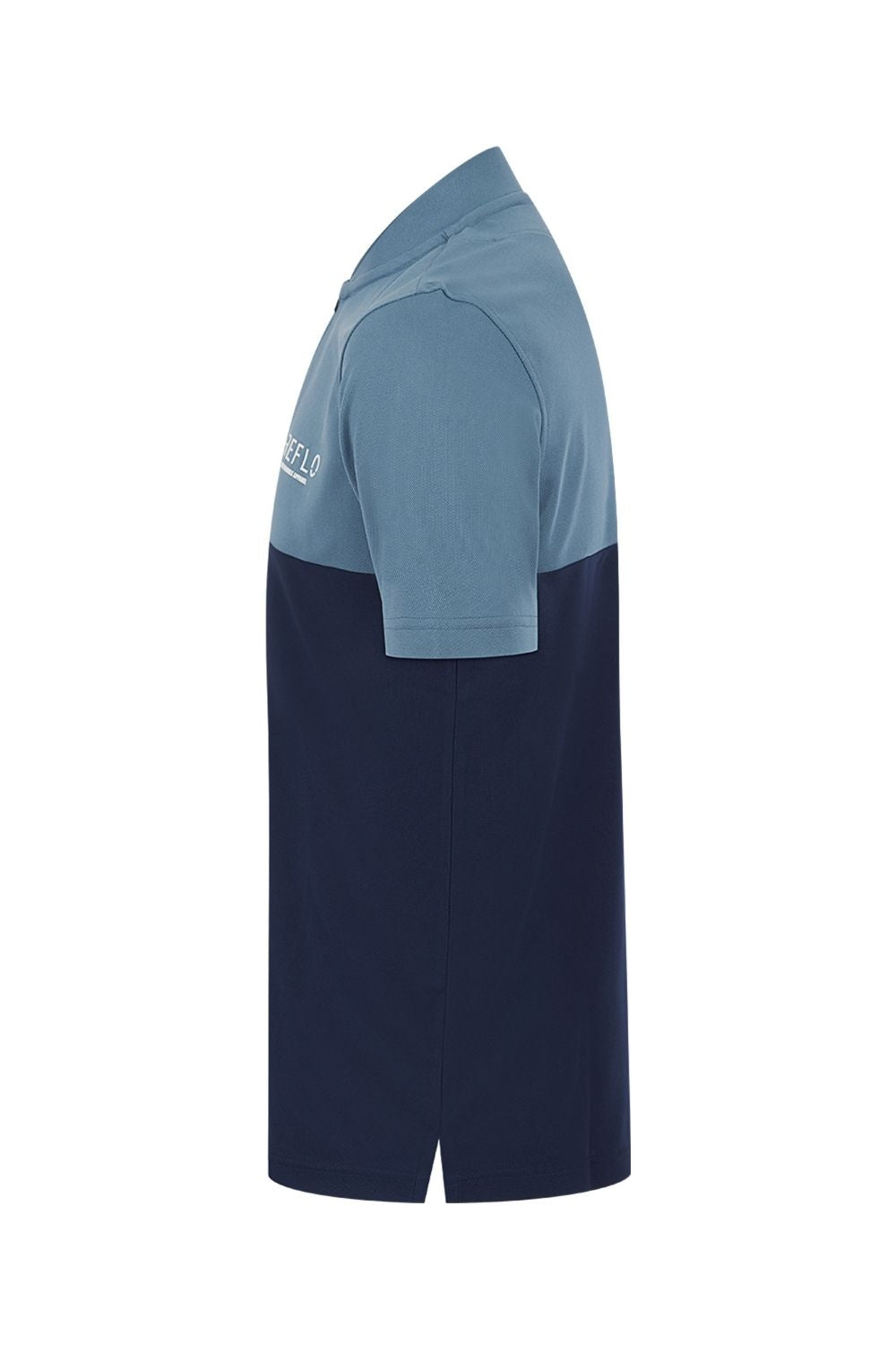 Reflo Tobol Blade Collar Zip Neck Performance Golf Polo Shirt - Coronet Blue / Medieval Blue