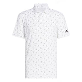 Adidas Ultimate 365 Mesh Printed Polo Shirt - White / Black