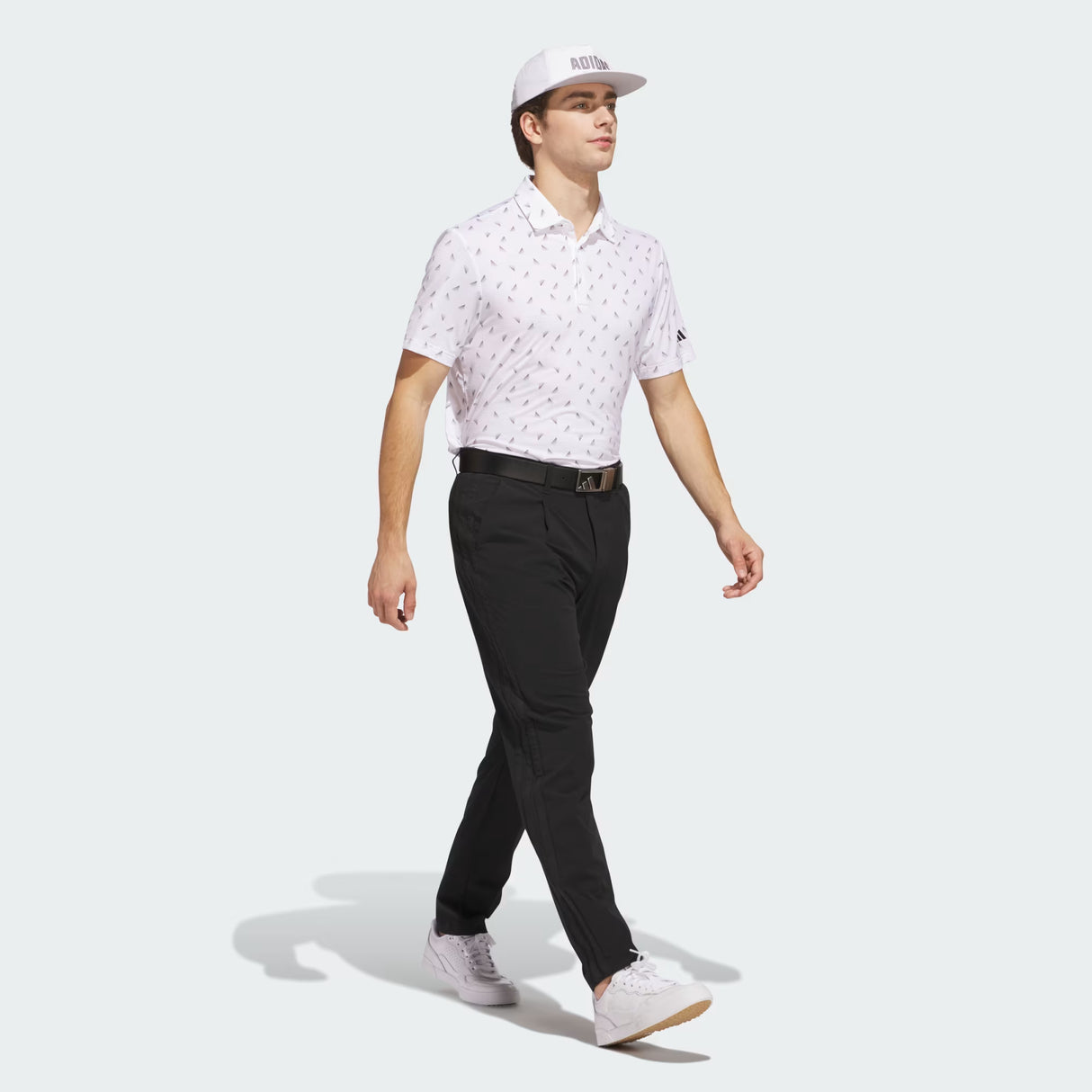 Adidas Ultimate 365 Mesh Printed Polo Shirt - White / Black