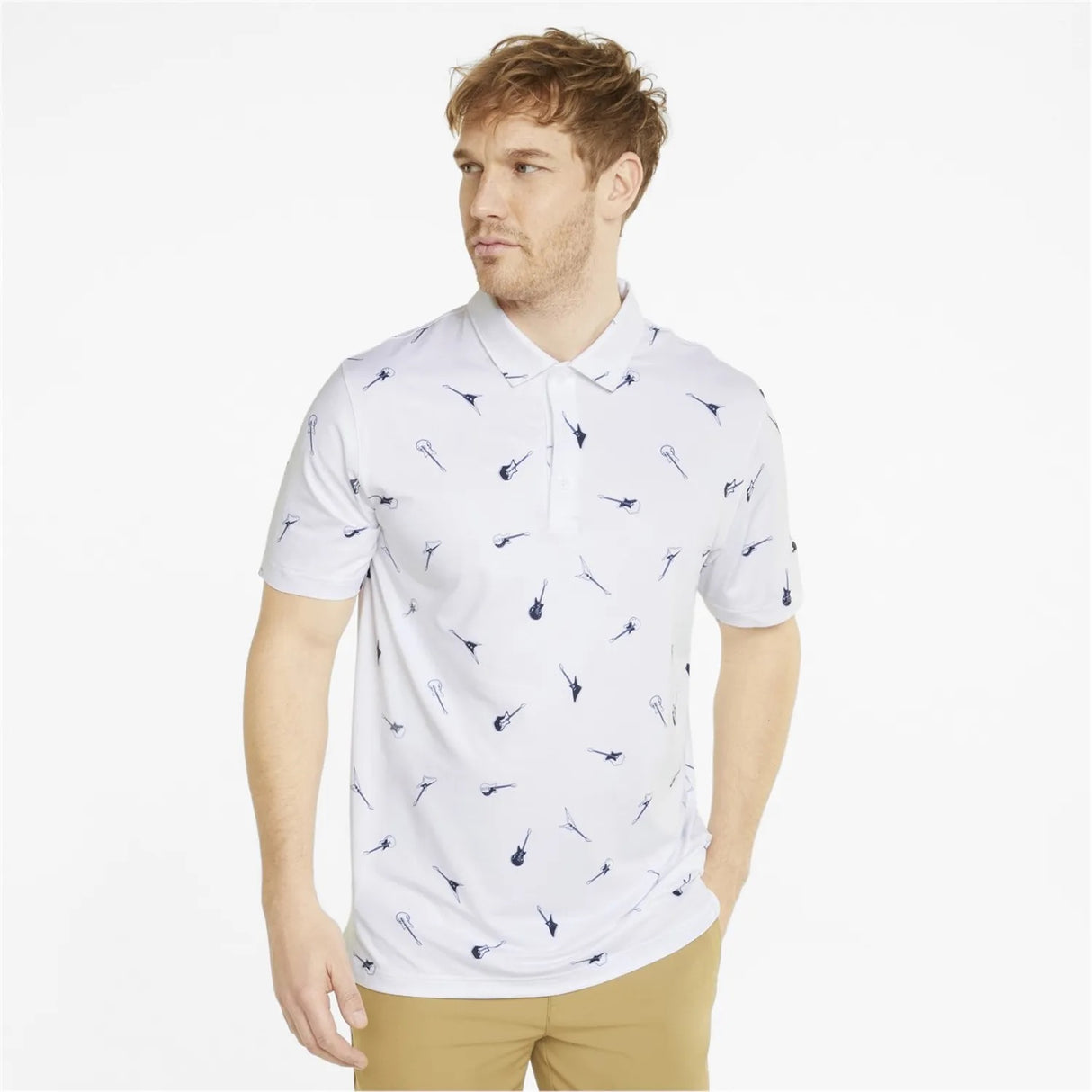 Puma Chords Guitar Print Golf Polo Shirt