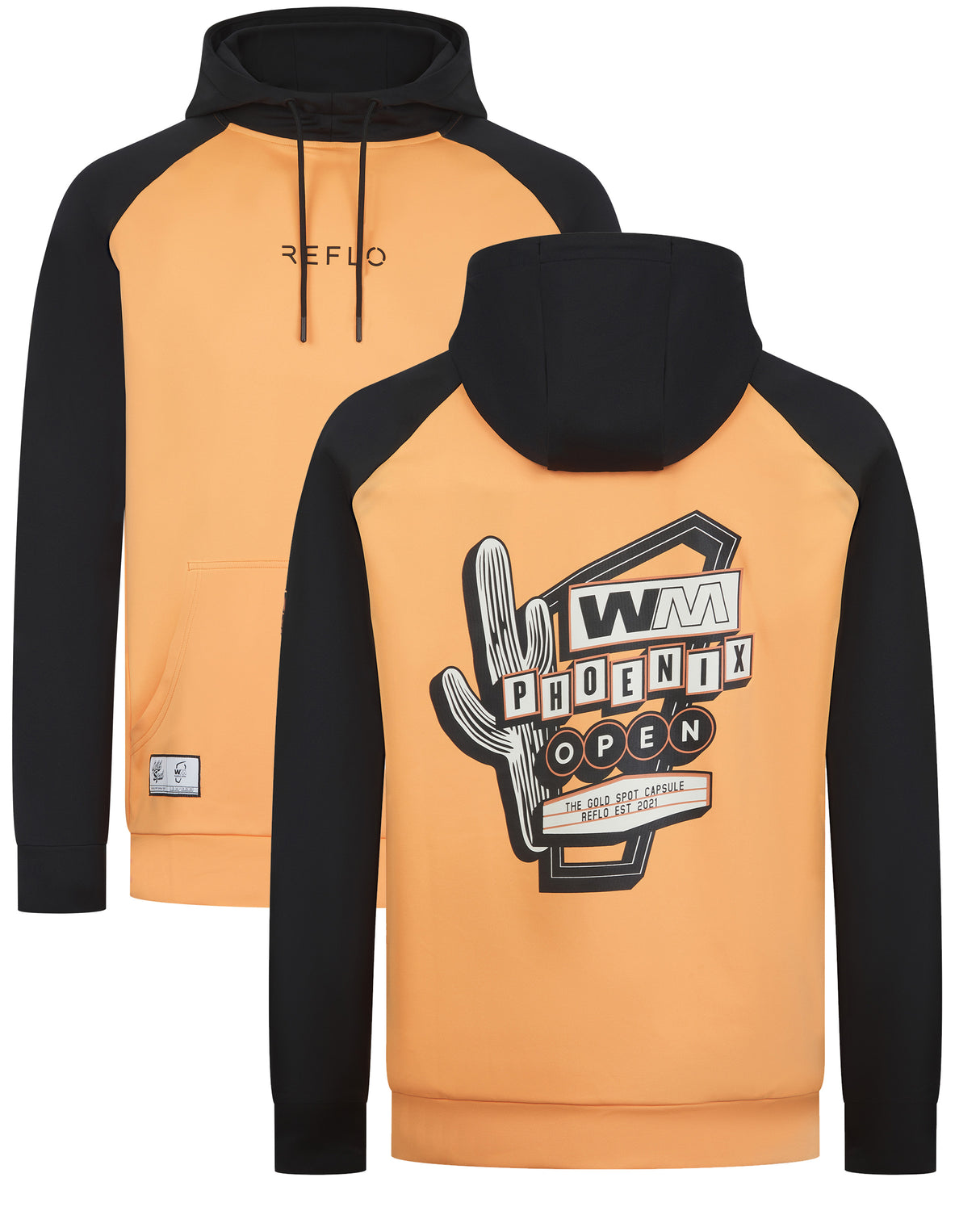 Reflo Sweeper Recycled Performance Golf Hoodie - Phoenix Open Waste Management Edition - Coral / Black