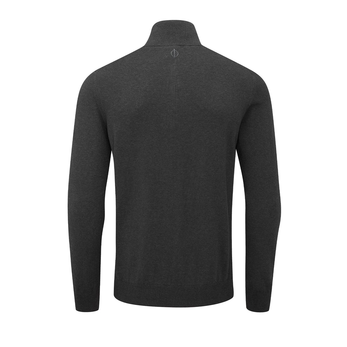 Oscar Jacobson Waldorf Cotton 1/4 Zip Pullover - Carbon Black