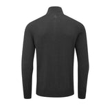Oscar Jacobson Waldorf Cotton 1/4 Zip Pullover - Carbon Black