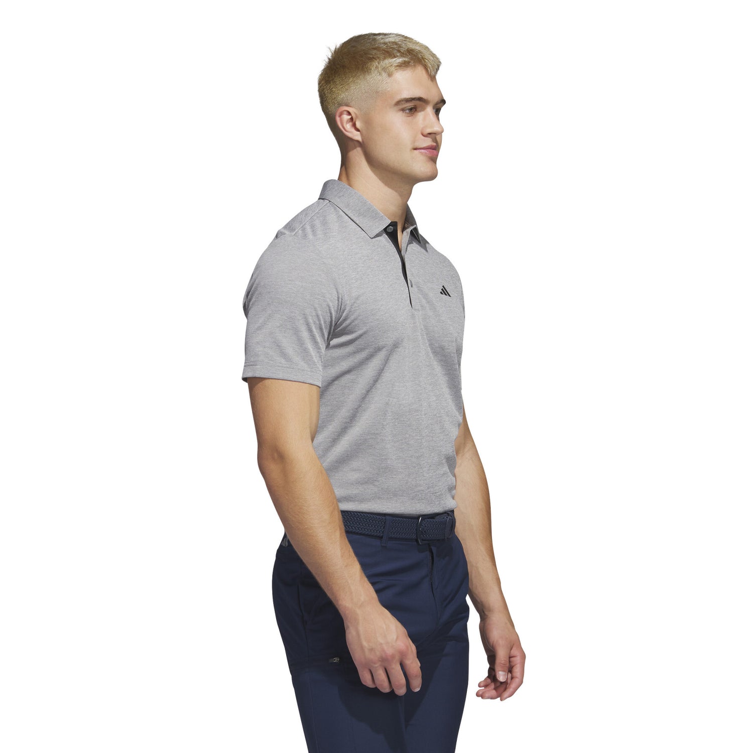 Adidas Golf Drive Heather Polo Shirt - Grey Three