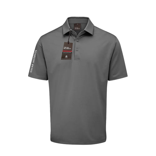 Oscar Jacobson Bullock Tech Golf Polo Shirt - Pewter Grey