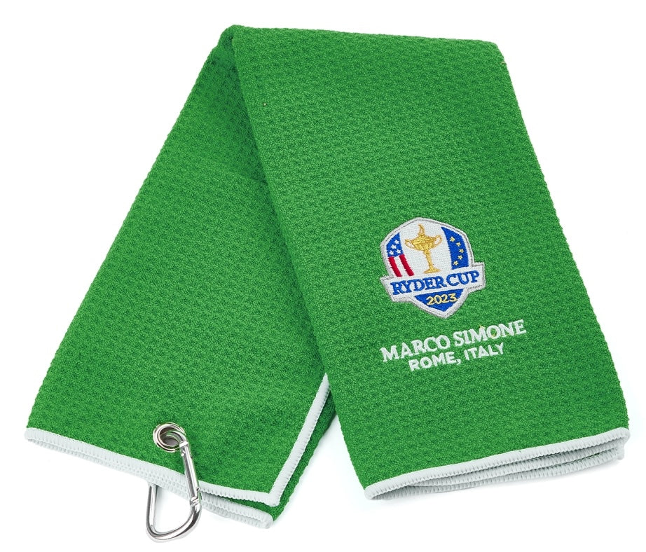 2023 Ryder Cup Microfibre Tri Fold Golf Towel - Green