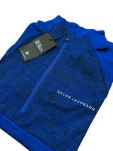 Oscar Jacobson Lexington Tour Heathered 1/4 Zip Pullover - Electric Blue
