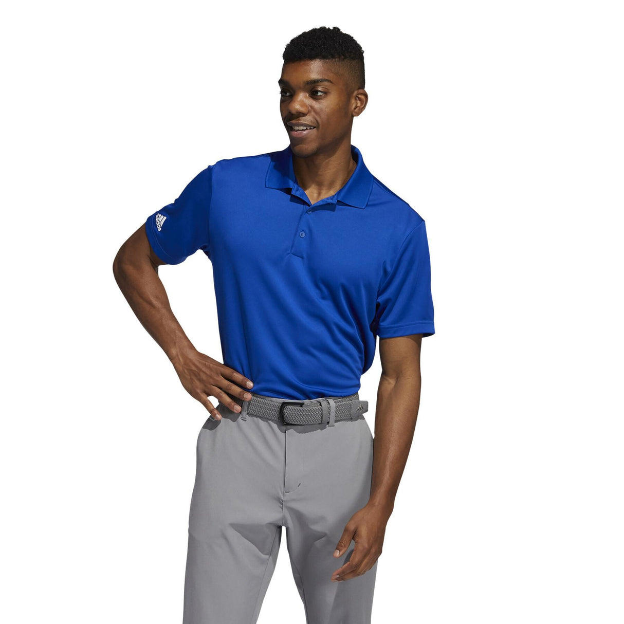 Adidas Ultimate 365 Solid Right Sleeve Logo Polo Shirt - Royal Blue