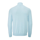 Oscar Jacobson Waldorf Cotton 1/4 Zip Pullover - Light Blue