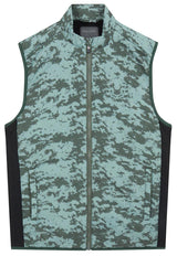 Lyle & Scott Golf Seafoam Print Primaloft Gilet - Cactus Green