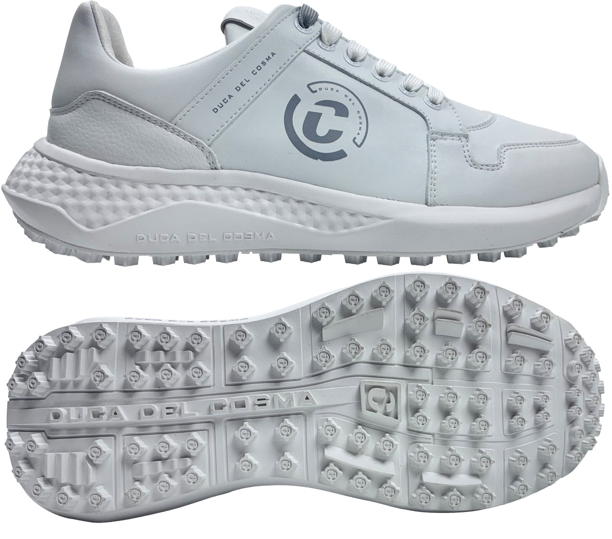 Duca Del Cosma Novara Spikeless Golf Shoes - SAMPLE - White / Grey