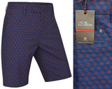 Oscar Jacobson Dunbar Pattern Performance Golf Shorts - Navy