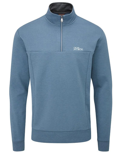 Oscar Jacobson Hawkes Tour 1/4 Zip Pullover - Blue Charcoal
