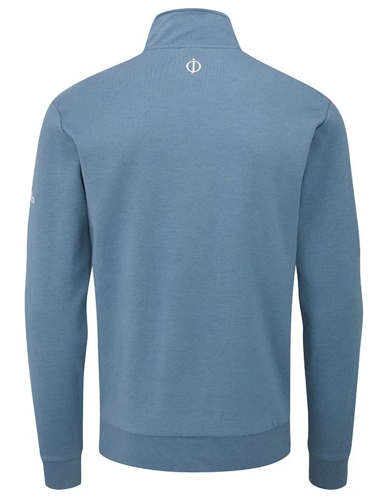 Oscar Jacobson Hawkes Tour 1/4 Zip Pullover - Blue Charcoal