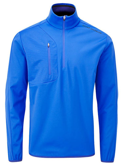 Oscar Jacobson Richmond 1/4 Zip Lightweight Jacket - Royal Blue