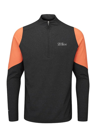 Oscar Jacobson Lodstock Tour 1/4 Zip Tech Pullover - Black / Orange