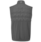 Oscar Jacobson Quinn Full Zip Sleeveless Padded Gilet - Pewter Grey