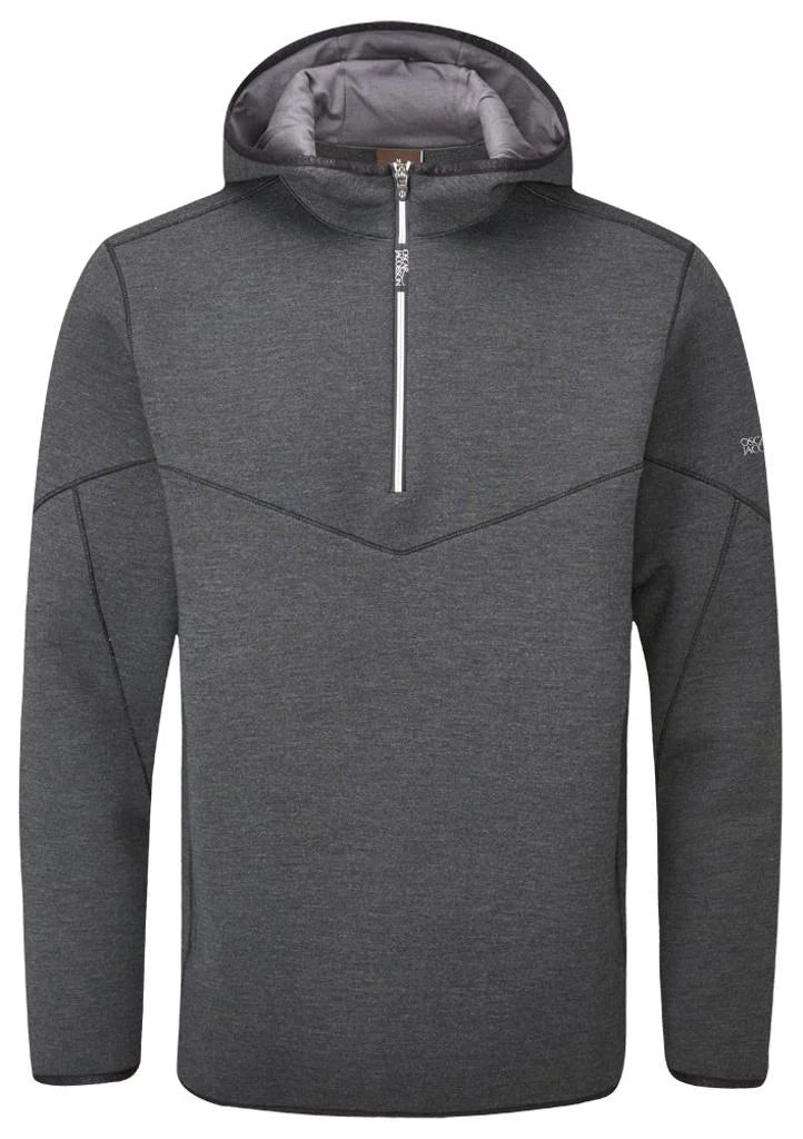Oscar Jacobson Dayne Tech Hoodie - Black Marl