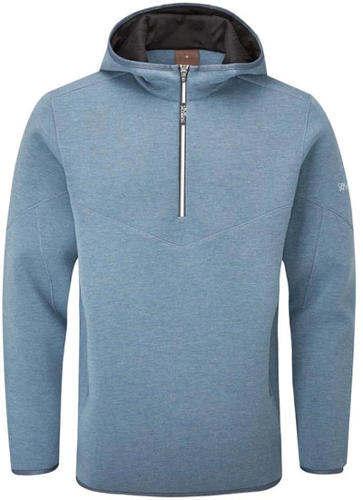 Oscar Jacobson Dayne Tech Hoodie - China Blue Marl