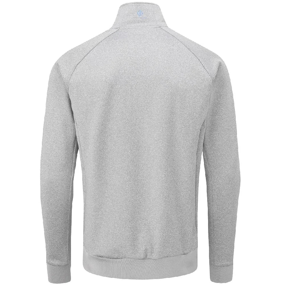 Oscar Jacobson Trent Tour 1/4 Zip Tech Pullover - Light Grey
