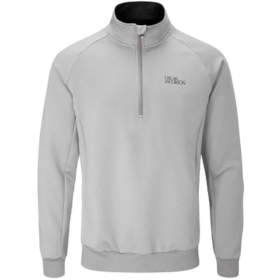 Oscar Jacobson Trent Tour 1/4 Zip Tech Pullover - Light Grey