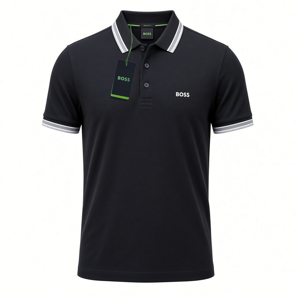BOSS Paddy Golf Polo Shirt - Black