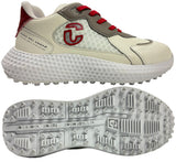 Duca Del Cosma Pompei Spikeless Golf Shoes - SAMPLE - White / Red