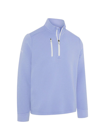Callaway Golf Midweight Textured Fleece 1/4 Zip Pullover - Chambray