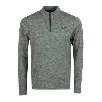 Castore Pro Tek Marl Next To Skin 1/4 Zip Midlayer - Sage Green