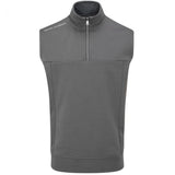 Oscar Jacobson Hawkes Sleeveless 1/4 Zip Pullover Vest - Charcoal