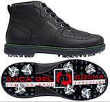 Duca Del Urbino Spikeled Winter Golf Boots Shoes - SAMPLE - Black