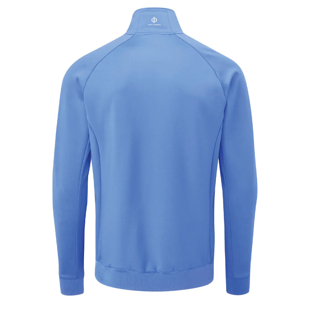 Oscar Jacobson Trent Tour 1/4 Zip Tech Pullover - Mid Blue