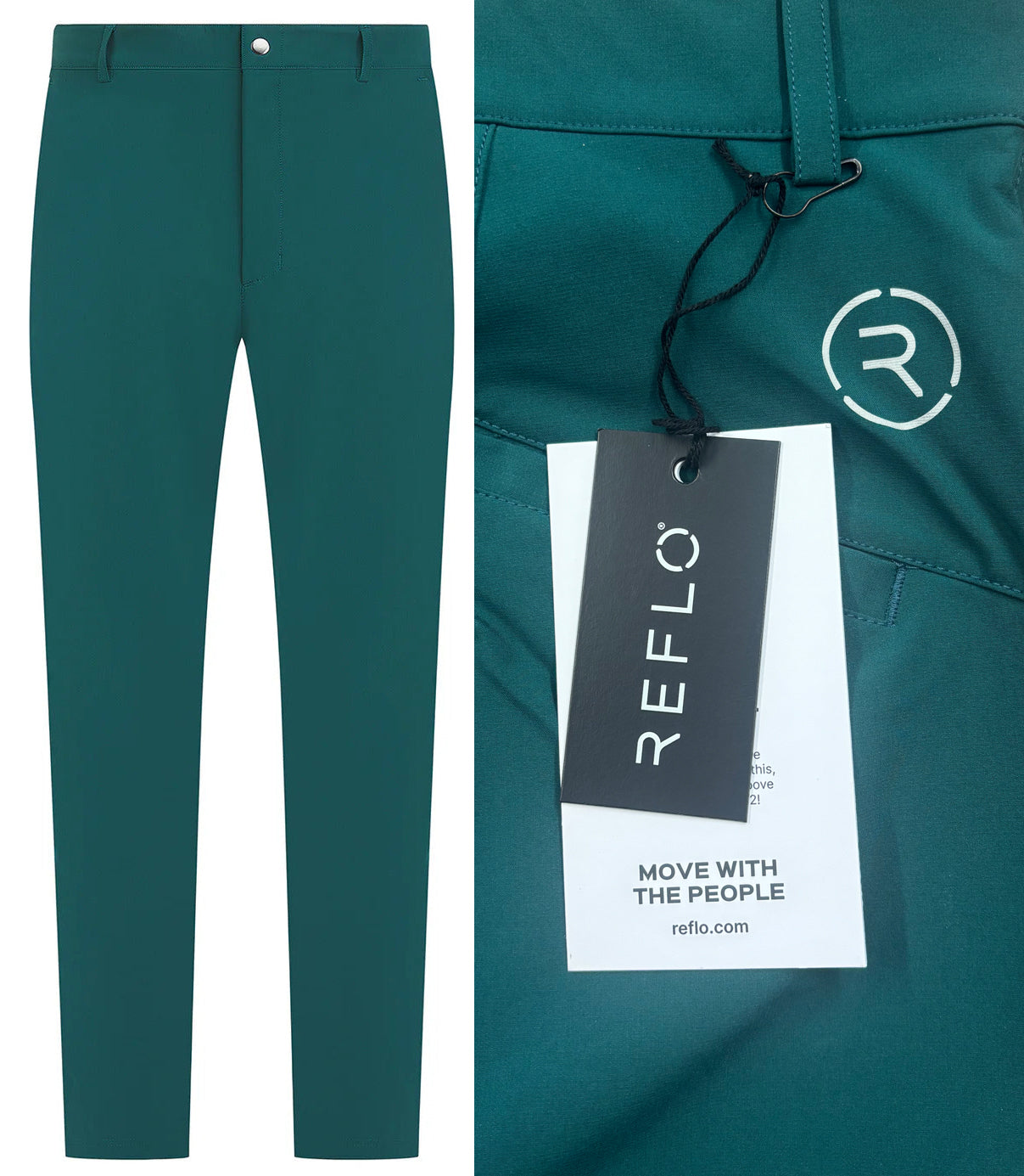 Reflo Sindra 2.0 Performance Stretch Tapered Golf Trousers - Warm Green