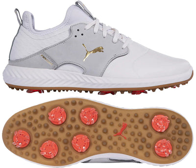 Puma Ignite PWR Adapt Caged Crafted Golf Shoes - White / High Rise