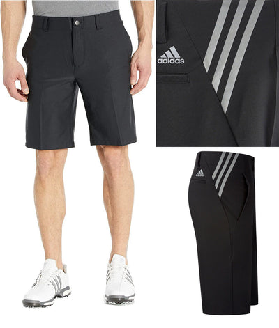 Adidas Golf Ultimate 365 3 Stripe Golf Shorts - Black