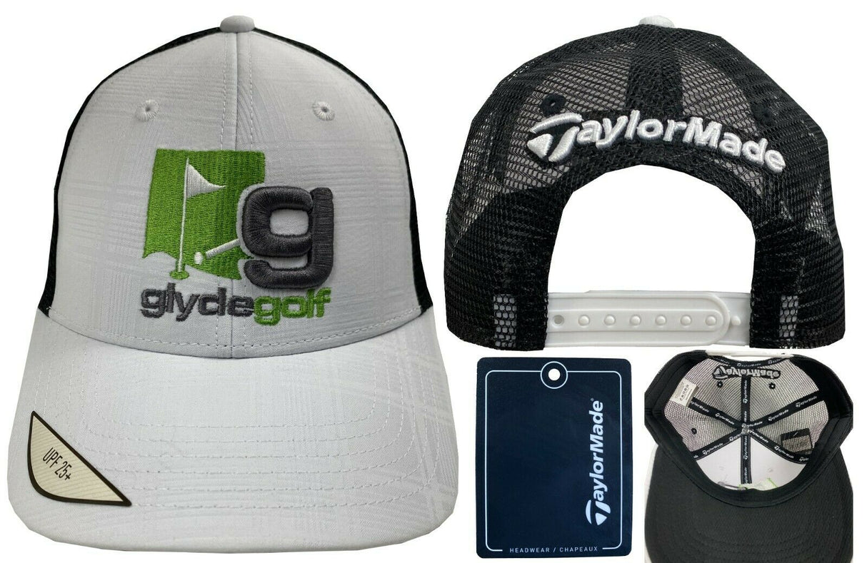Glyde Golf X Taylormade Tour Trucker Performance Mesh  Cap - White / Black