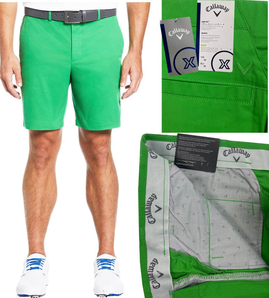 Callaway X Series Flat Front Golf Shorts Green Glyde Golf