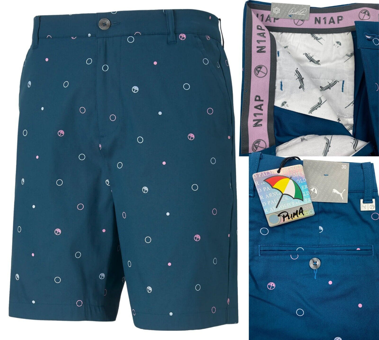 Puma Golf X Arnold Palmer LTD Edition Circle Print Golf Shorts