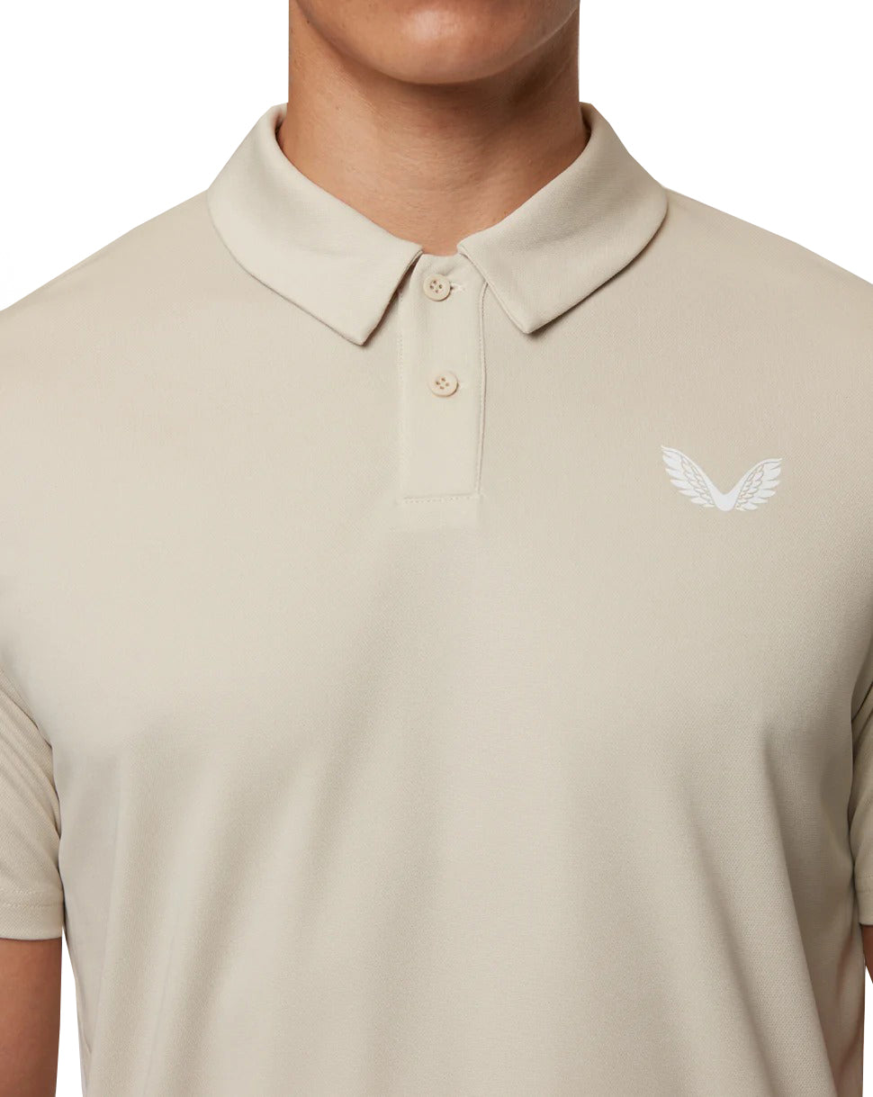 Castore Golf Tota Performance Polo Shirt - Stone