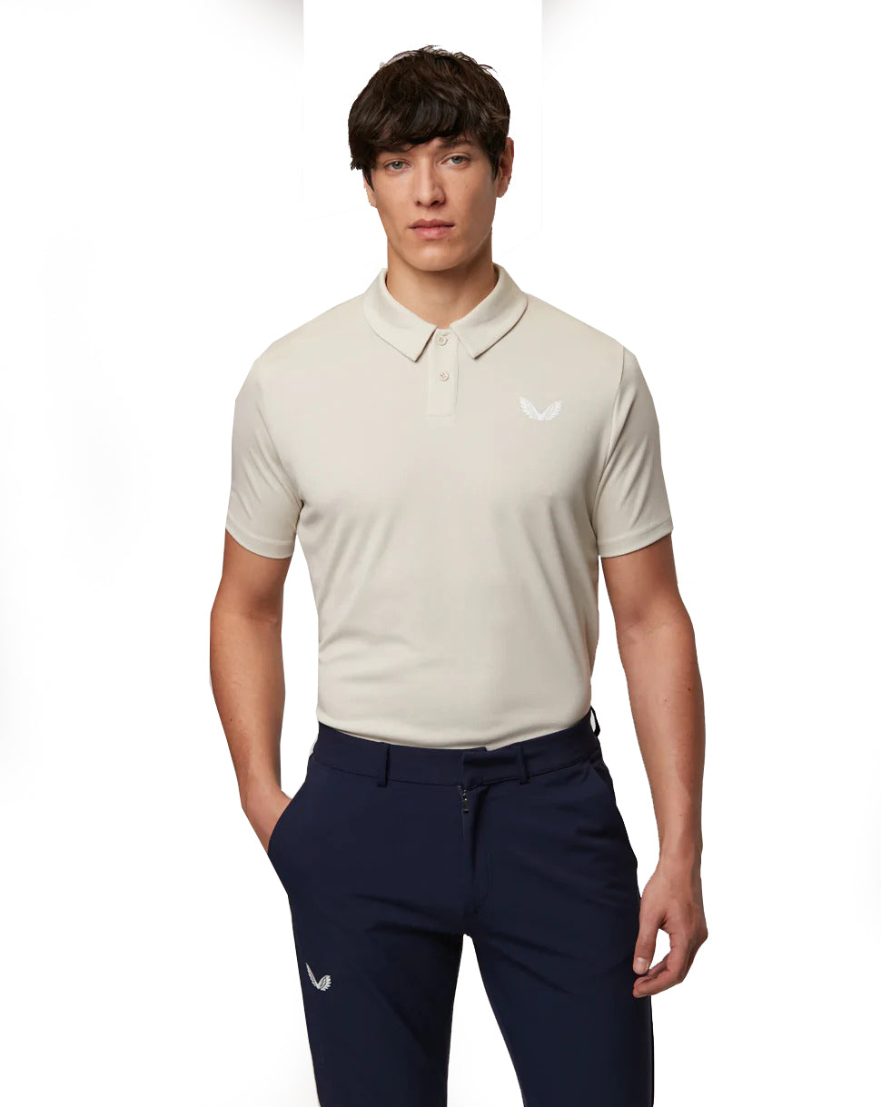 Castore Golf Tota Performance Polo Shirt - Stone