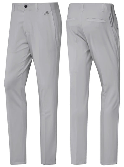 Adidas Golf Ultimate 365 Tapered 3 Stripe Golf Trousers - Light Grey