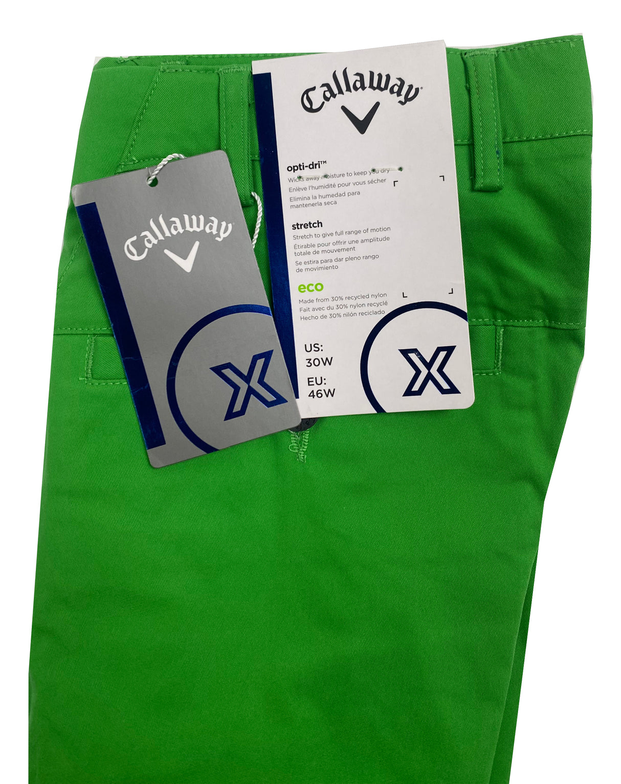 Callaway X Series Flat Front Golf Shorts - Green